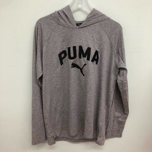 Puma   Hooded Shirt Grey Size Large
